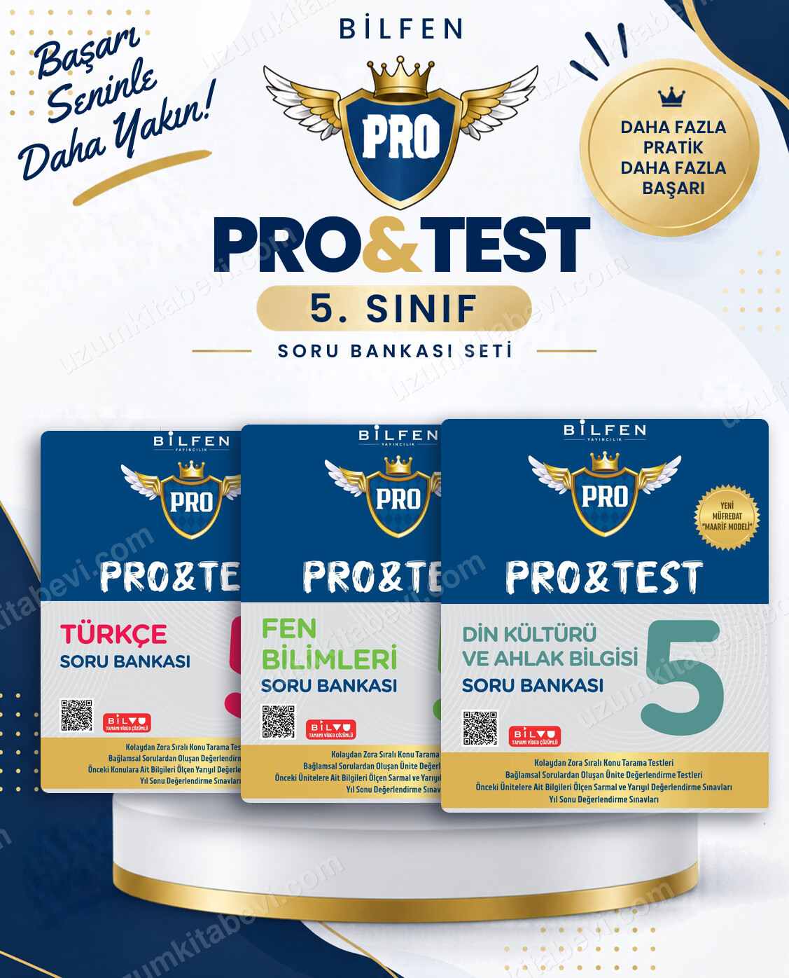 Bilfen Yayıncılık 5. Sınıf Türkçe - Fen - Din Kültürü Pro&Test Soru Bankası Seti (3 Kitap) - Bilfen Yayıncılık kitap kapağı