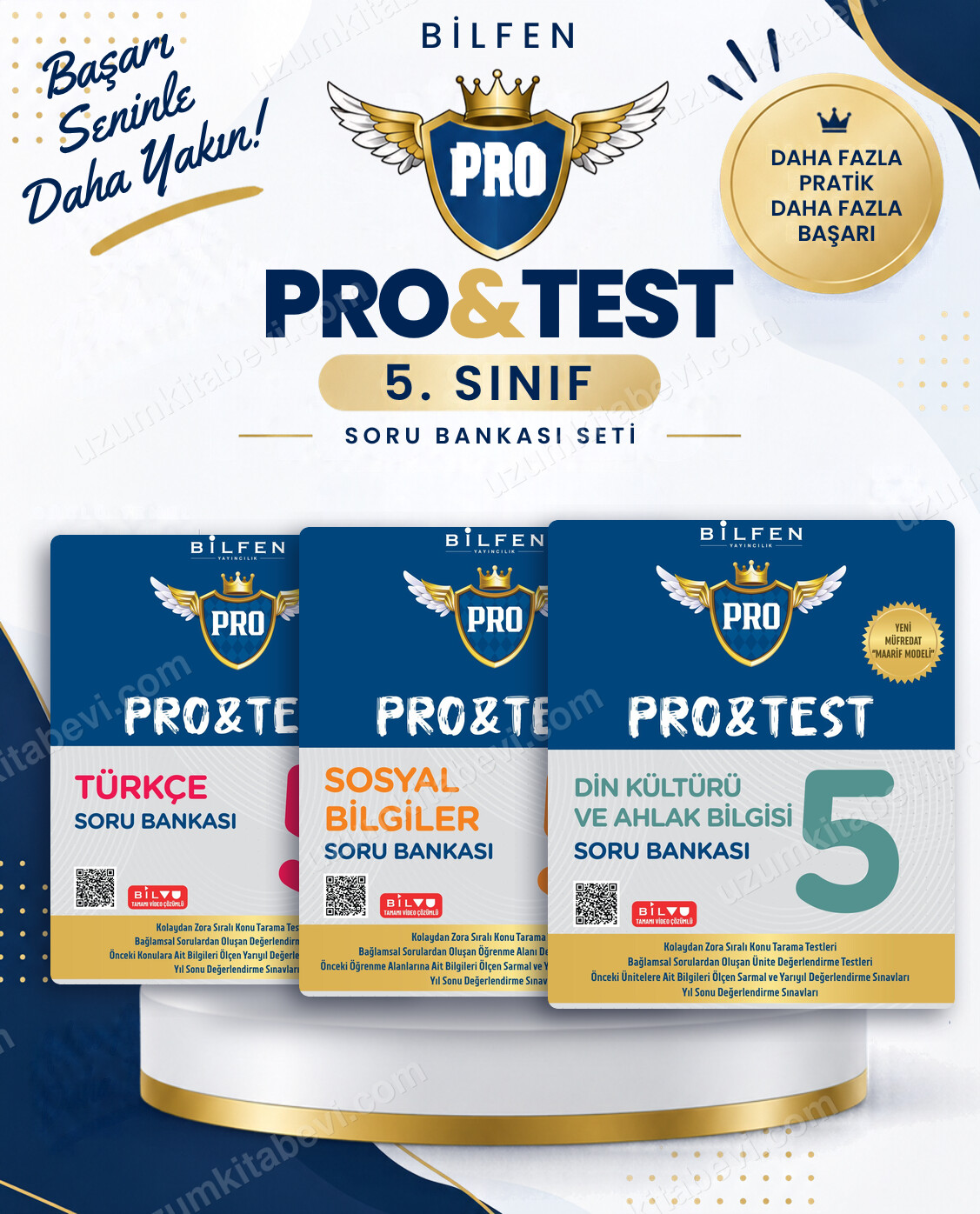 Bilfen Yayıncılık 5. Sınıf Türkçe - Sosyal - Din Kültürü Pro&Test Soru Bankası Seti (3 Kitap) - Bilfen Yayıncılık kitap kapağı