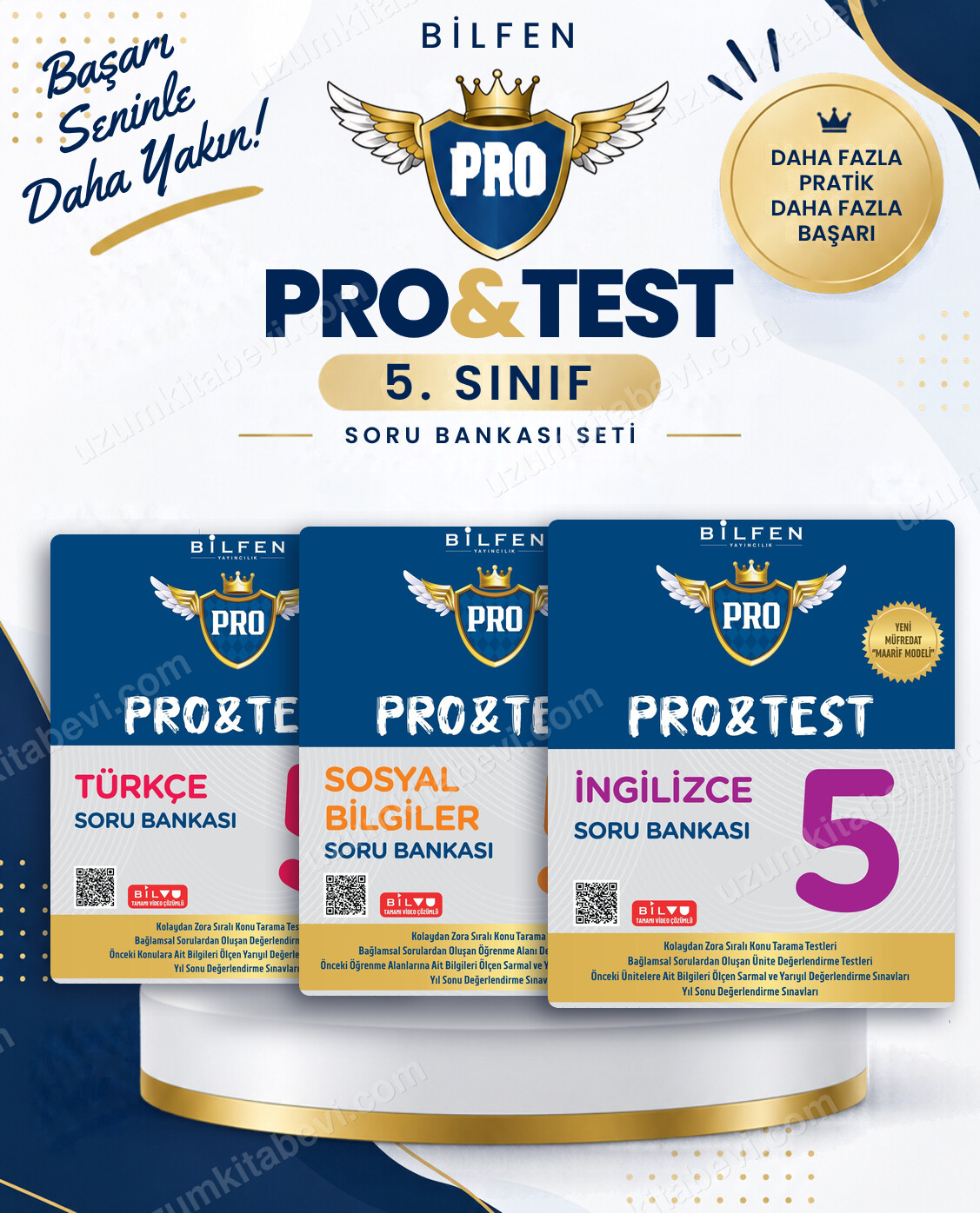 Bilfen Yayıncılık 5. Sınıf Türkçe - Sosyal - İngilizce Pro&Test Soru Bankası Seti (3 Kitap) - Bilfen Yayıncılık kitap kapağı