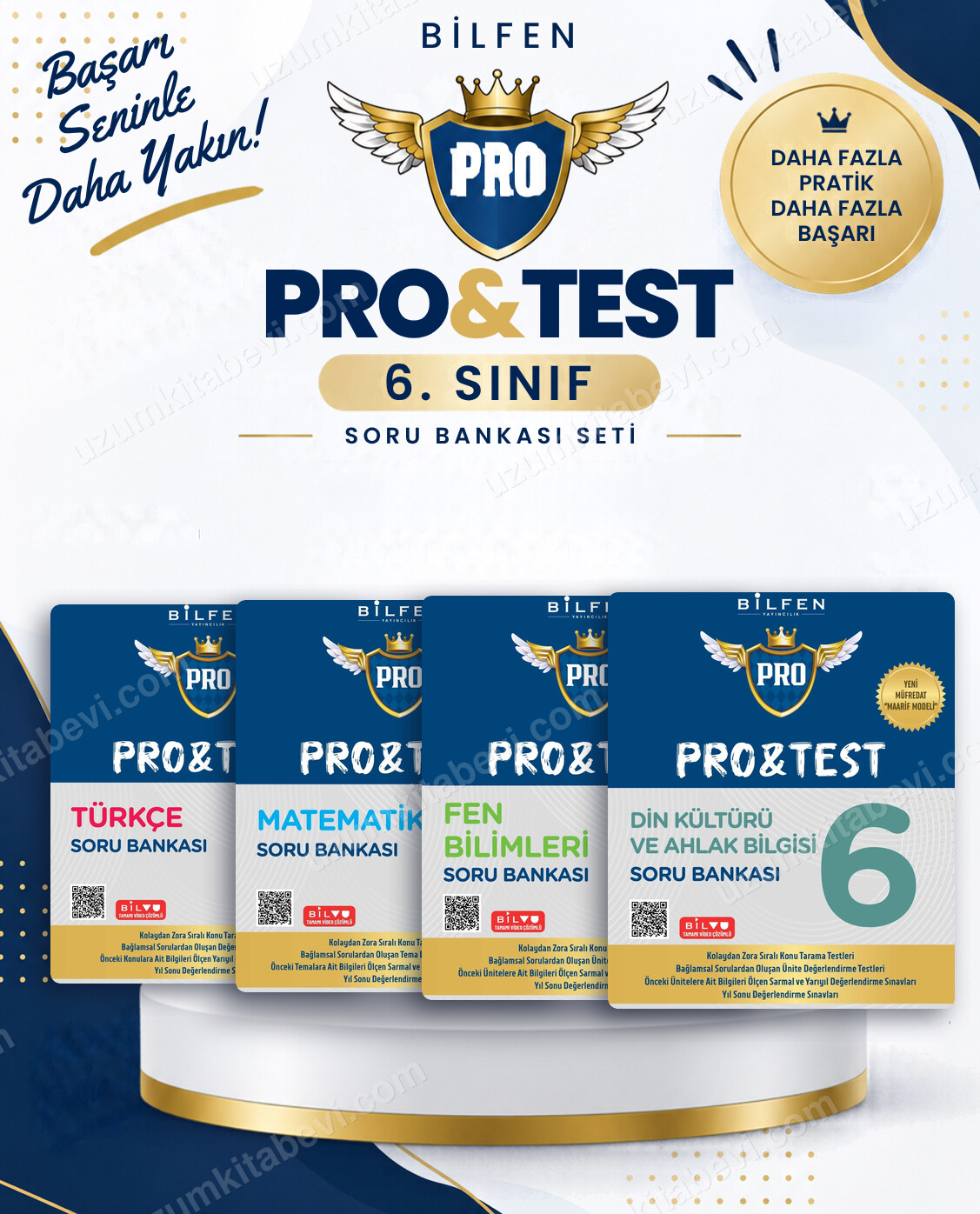 Bilfen Yayıncılık 6. Sınıf Türkçe - Matematik - Fen - Din Kültürü Pro&Test Soru Bankası Seti (4 Kitap) - Bilfen Yayıncılık kitap kapağı