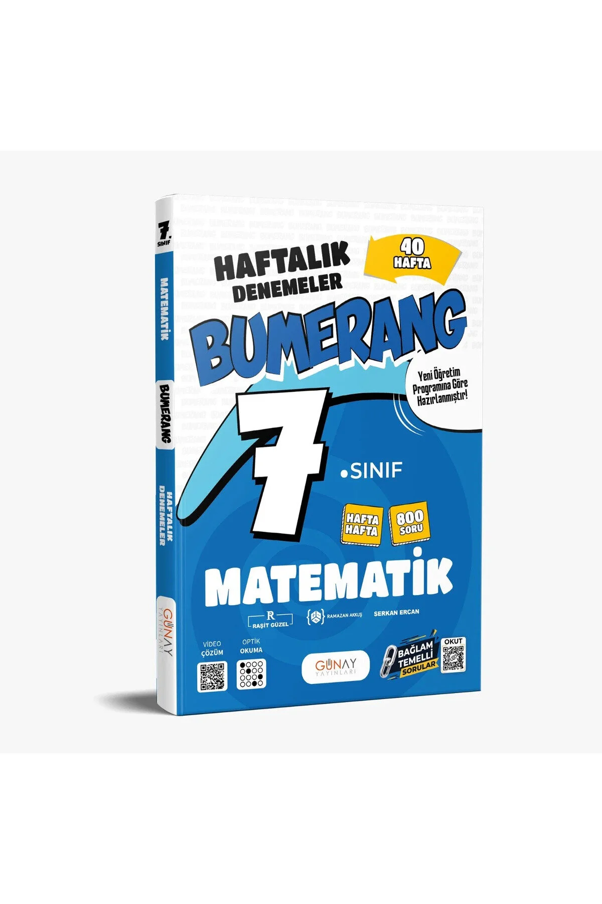 Günay Yayınları 7. Sınıf Bumerang Matematik 32 Haftalık Denemeler (Güncel Müfredat) - Günay Yayınları kitap kapağı