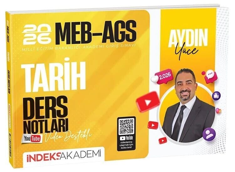İndeks Akademi Yayıncılık 2026 MEB-AGS Akademisi Tarih Video Ders Notları - İndeks Akademi Yayıncılık kitap kapağı