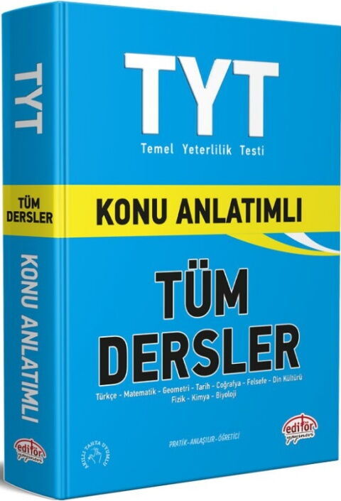 Editör Yayınları TYT Tüm Dersler Konu Anlatımlı - Editör Yayınları kitap kapağı