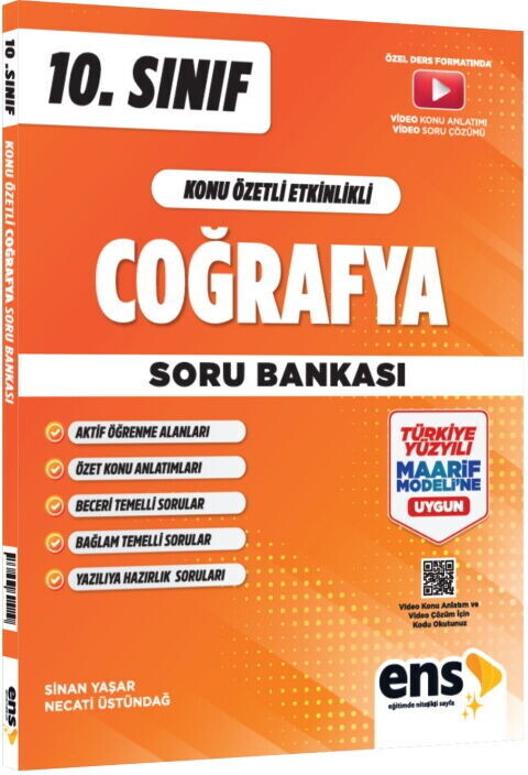 ENS Yayınları 10. Sınıf Coğrafya Konu Özetli Etkinlikli Soru Bankası - ENS Yayınları kitap kapağı