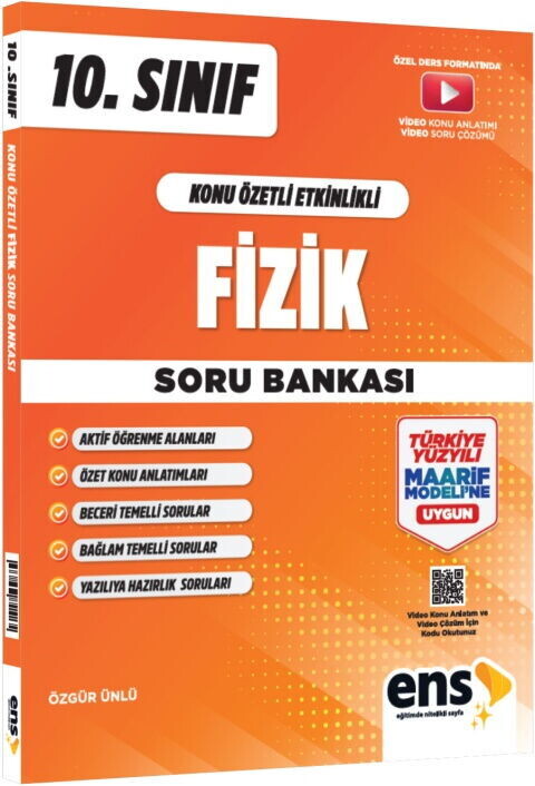 ENS Yayınları 10. Sınıf Fizik Konu Özetli Etkinlikli Soru Bankası - ENS Yayınları kitap kapağı
