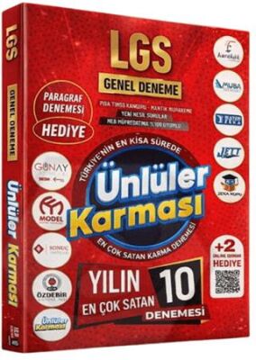 Ünlüler Karması 8. Sınıf LGS 10'lu Deneme - Ünlüler Karması Yayınları kitap kapağı