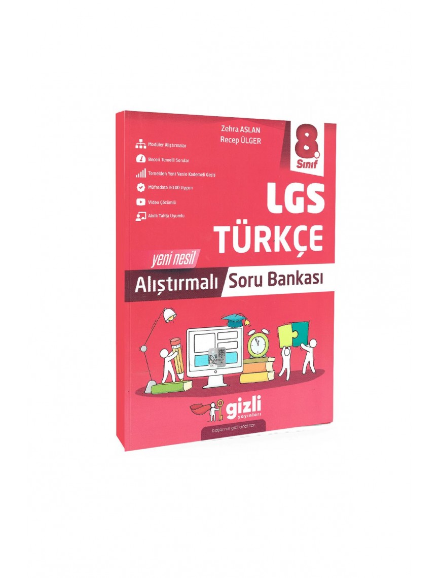 8. Sınıf LGS Türkçe Alıştırmalı Soru Bankası - GİZLİ YAYINLARI kitap kapağı