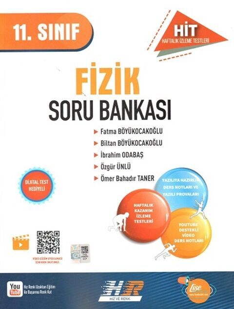 11. Sınıf Fizik HİT Soru Bankası - Hız ve Renk Yayınları kitap kapağı