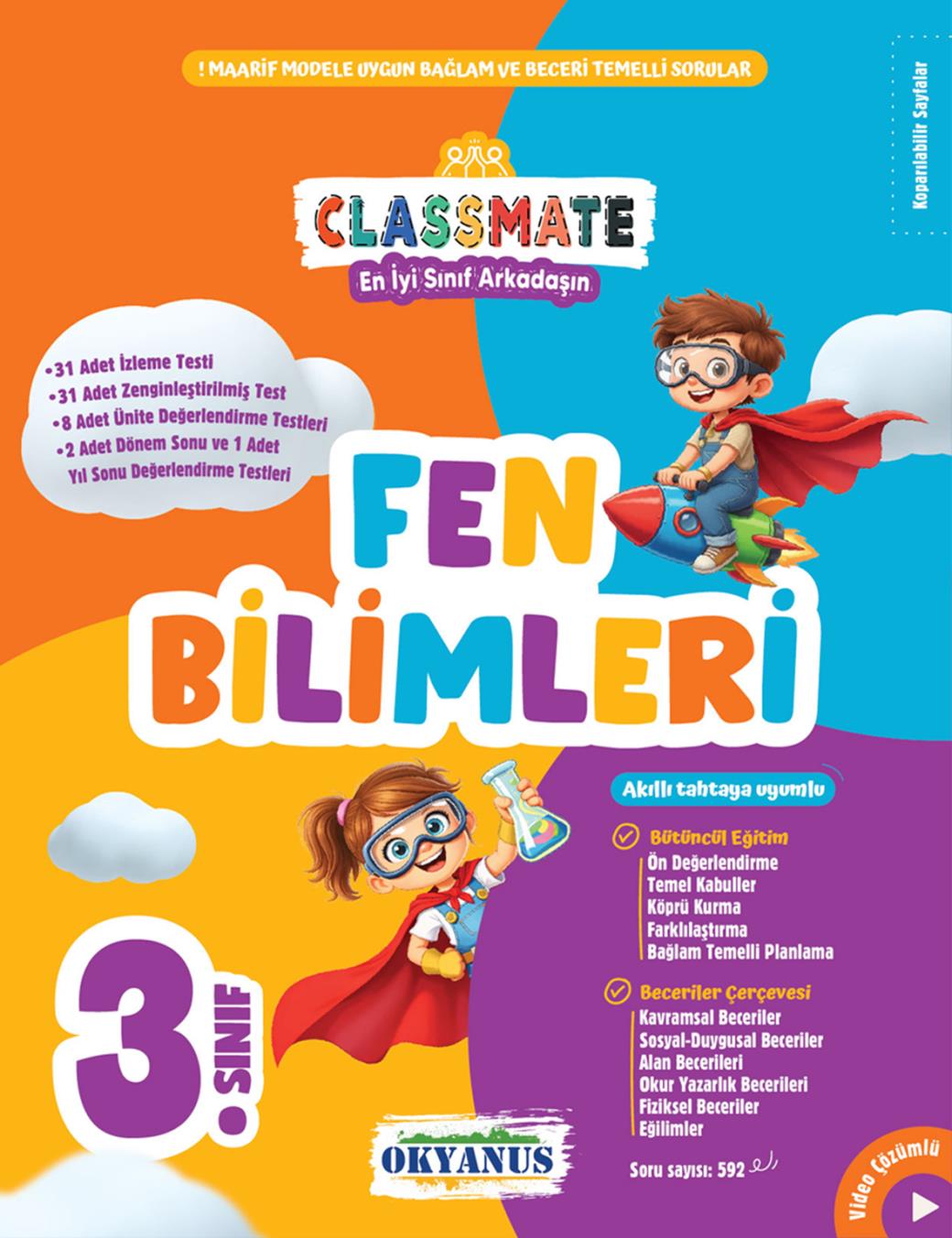 3. Sınıf Classmate Fen Bilimleri Soru Bankası - Okyanus Yayıncılık kitap kapağı