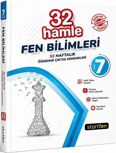 Startfen Yayınları 7. Sınıf Fen Bilimleri 32 Hamle Kazanım Denemeleri - Startfen Yayınları kitap kapağı