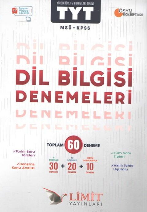 Limit Yayınları TYT Dil Bilgisi 60 Deneme - Limit Yayınları kitap kapağı