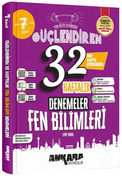 Ankara Yayıncılık 7. Sınıf Fen Bilimleri 32 Haftalık Güçlendiren Denemeleri - Ankara Yayıncılık kitap kapağı