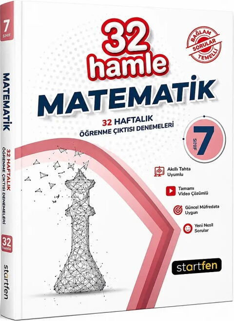 Startfen Yayınları 7. Sınıf Matematik 32 Hamle Kazanım Denemeleri - Startfen Yayınları kitap kapağı