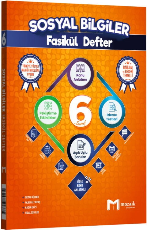 Mozaik Yayınları 6. Sınıf Sosyal Bilgiler Fasikül Defter - Mozaik Yayınları kitap kapağı