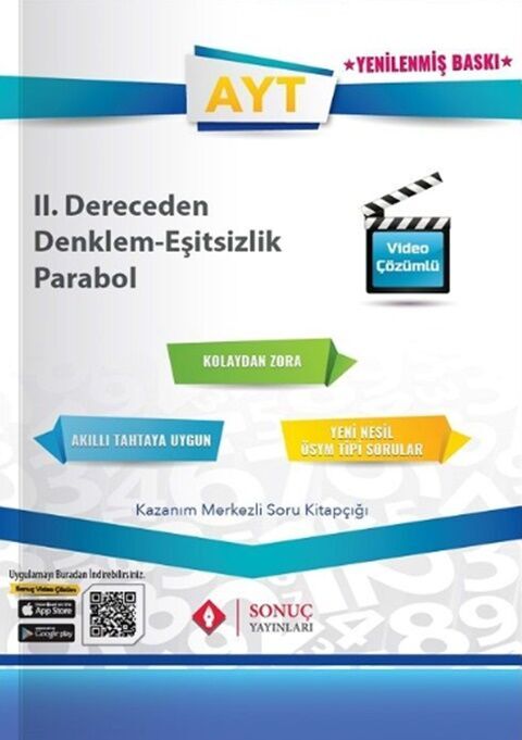 Sonuç Yayınları AYT 2. Dereceden Denklemler-Eşitsizlikler-Parabol Soru Bankası - Sonuç Yayınları kitap kapağı