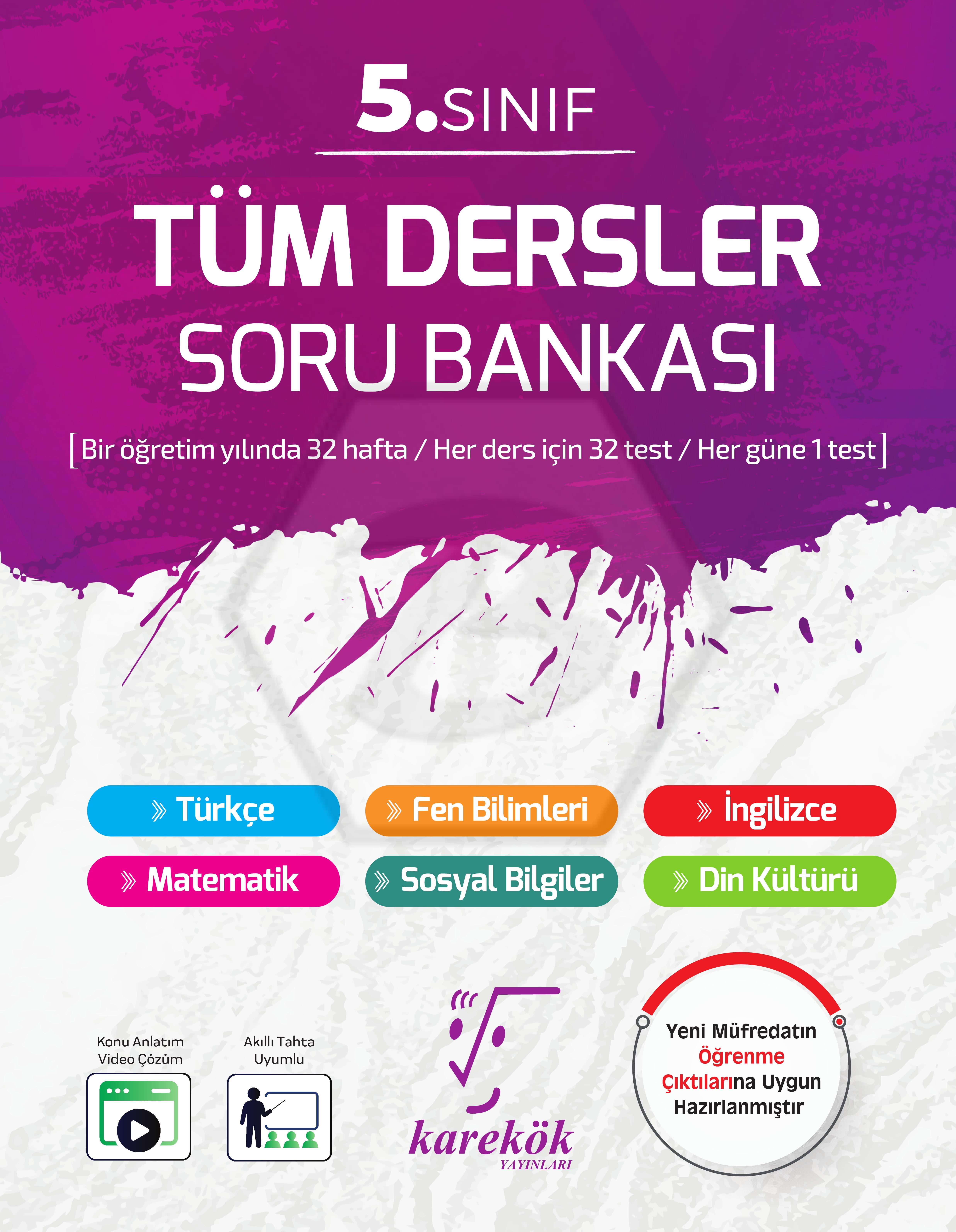 5. Sınıf Tüm Dersler Soru Bankası - Karekök Yayınları kitap kapağı