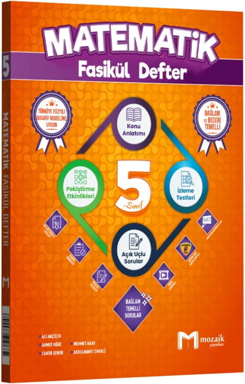 Mozaik Yayınları 5. Sınıf Matematik Fasikül Defter - Mozaik Yayınları kitap kapağı