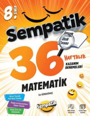 8. Sınıf Matematik 36 Haftalık Kazanım Denemeleri - Ünlüler Karması kitap kapağı