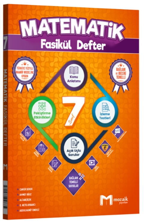Mozaik Yayınları 7. Sınıf Matematik Fasikül Defter - Mozaik Yayınları kitap kapağı