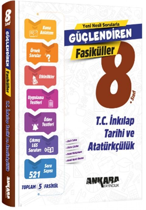 Ankara Yayıncılık 8. Sınıf T.C. İnkılap Tarihi ve Atatürkçülük Güçlendiren Fasiküller - Ankara Yayıncılık kitap kapağı