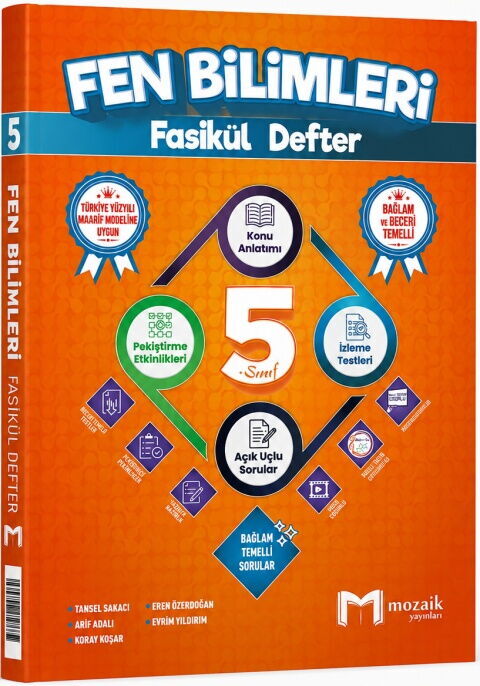 Mozaik Yayınları 5. Sınıf Fen Bilimleri Fasikül Defter - Mozaik Yayınları kitap kapağı