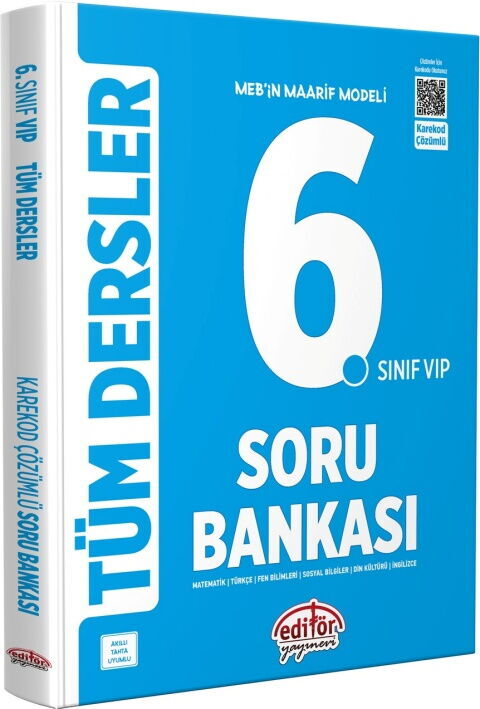 Editör Yayınları 6. Sınıf VIP Tüm Dersler Soru Bankası - Editör Yayınları kitap kapağı