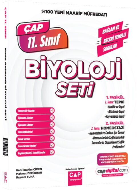 Çap Yayınları 11. Sınıf Biyoloji Maarif Model Set - Çap Yayınları kitap kapağı