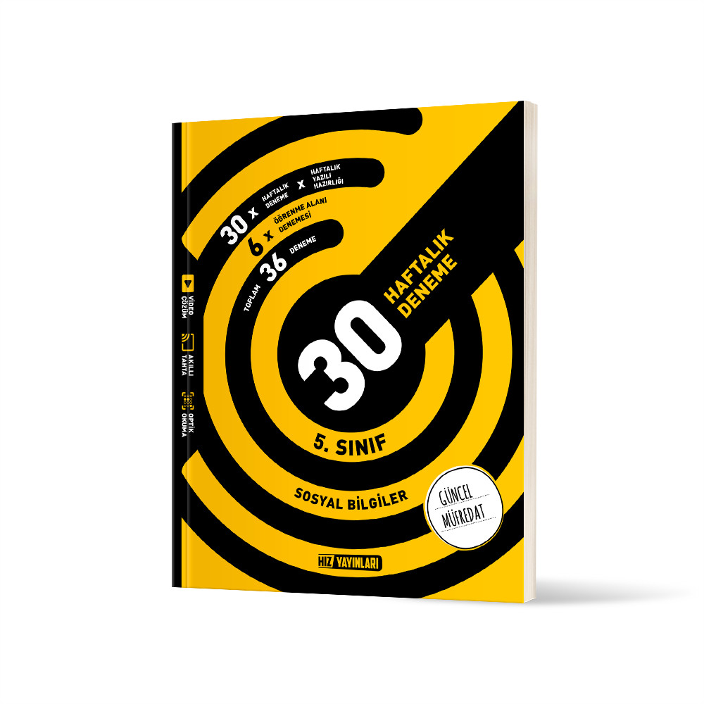 Hız Yayınları 5. Sınıf Sosyal Bilgiler 30 Deneme - Hız Yayınları kitap kapağı