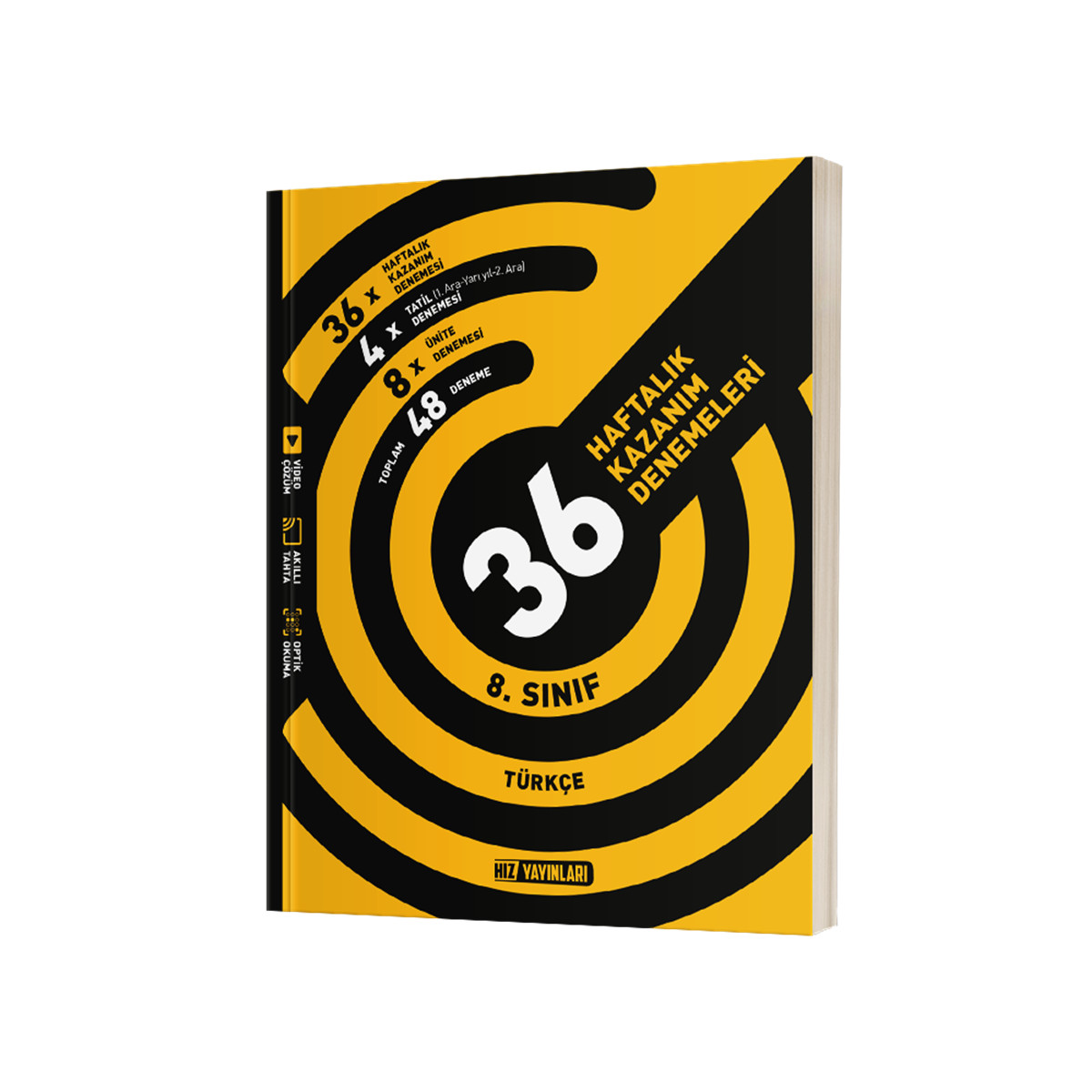 Hız Yayınları 8. Sınıf Türkçe Haftalık 36 Deneme - Hız Yayınları kitap kapağı