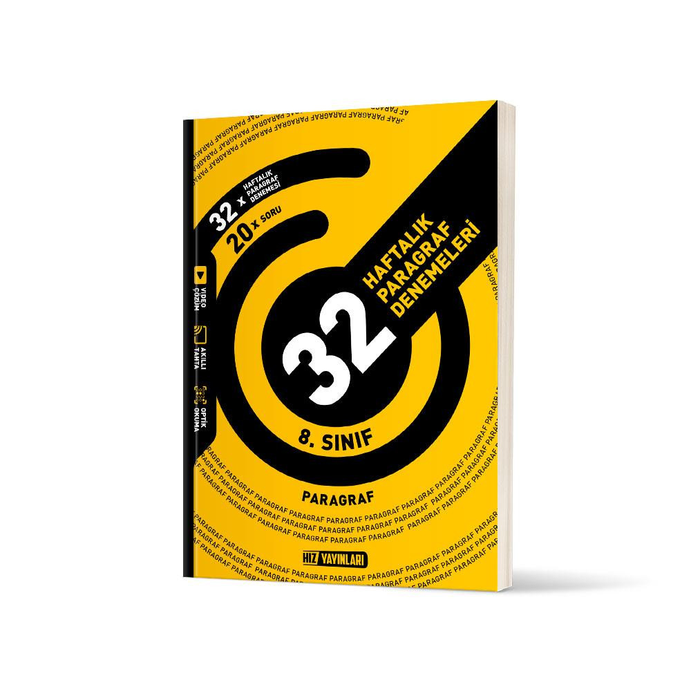 Hız Yayınları 8. Sınıf Paragraf Haftalık 32 Deneme - Hız Yayınları kitap kapağı
