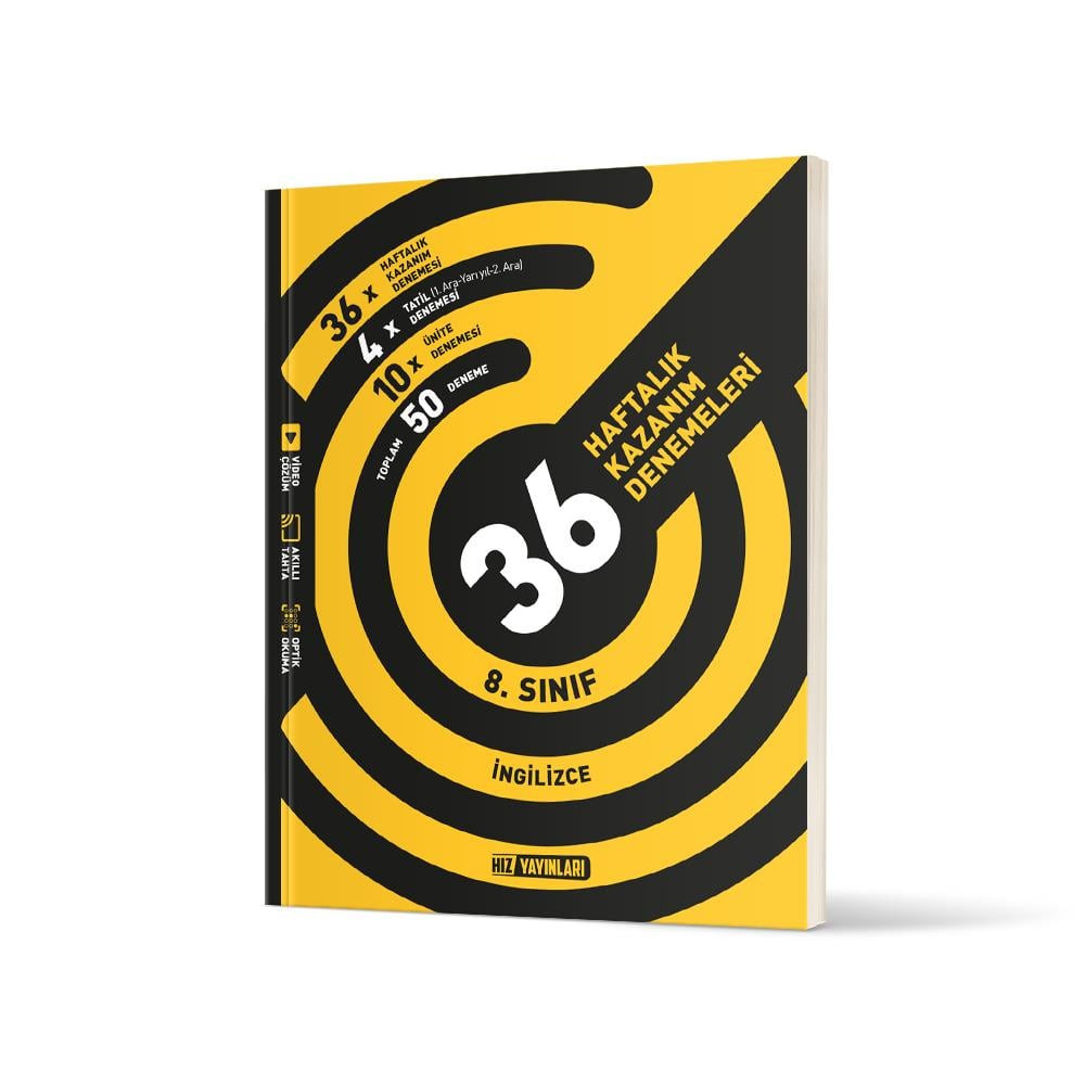 Hız Yayınları 8. Sınıf İngilizce Haftalık 36 Deneme - Hız Yayınları kitap kapağı
