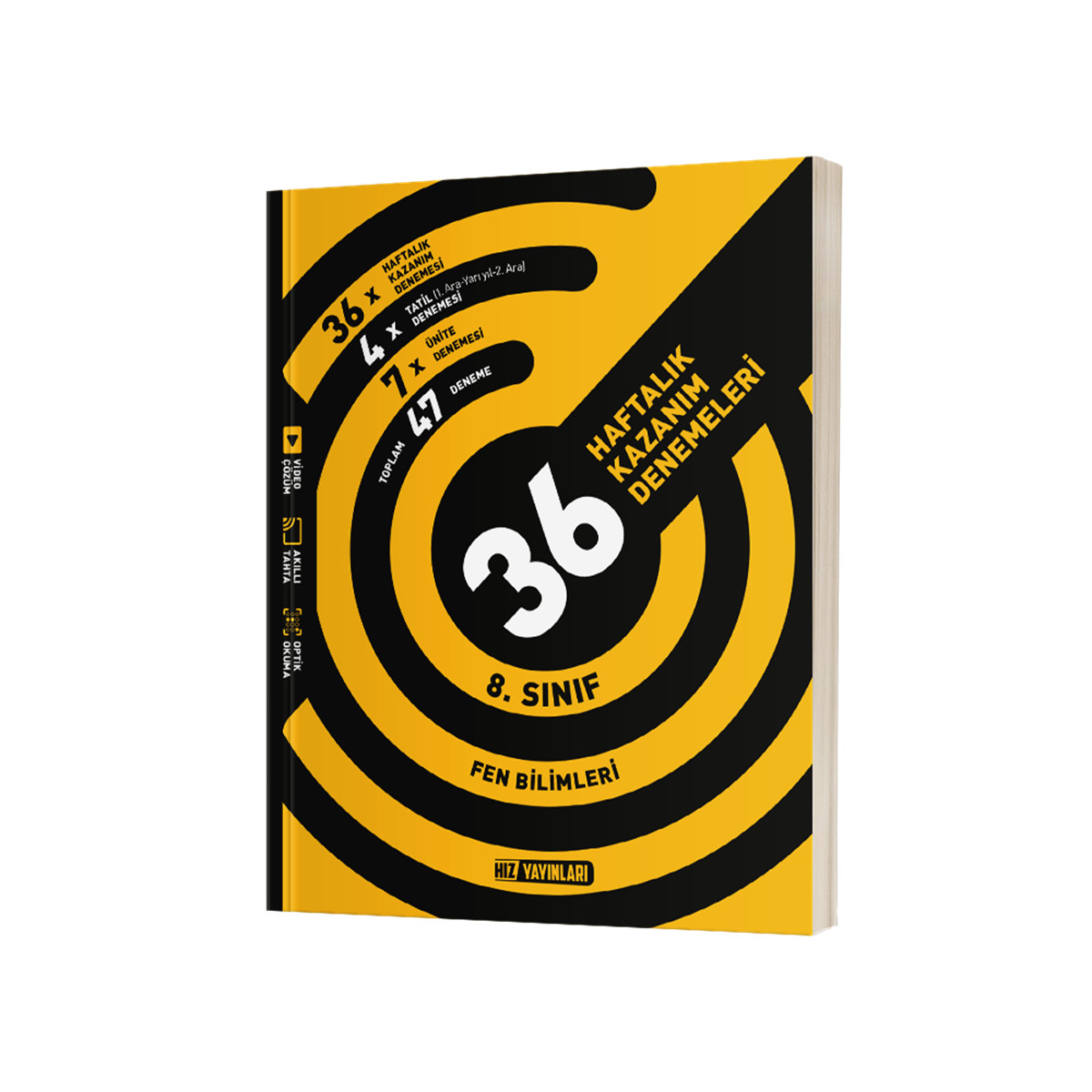 Hız Yayınları 8. Sınıf Fen Bilimleri Haftalık 36 Deneme - Hız Yayınları kitap kapağı