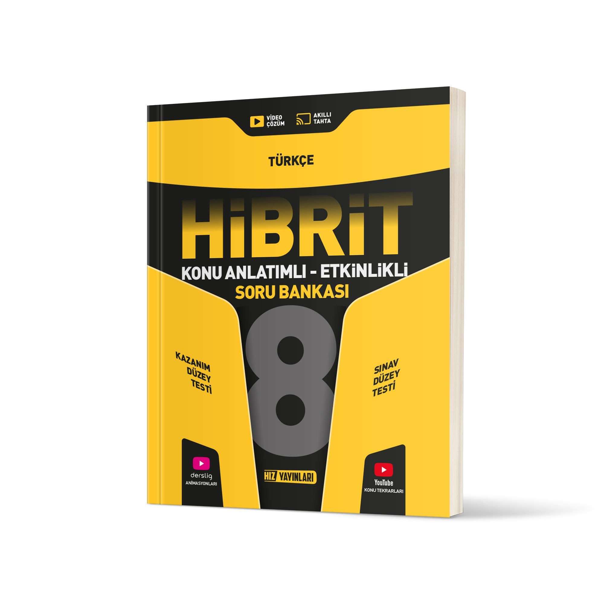 Hız Yayınları 8. Sınıf Türkçe Hibrit Konu Anlatımlı Etkinlikli Soru Bankası - Hız Yayınları kitap kapağı