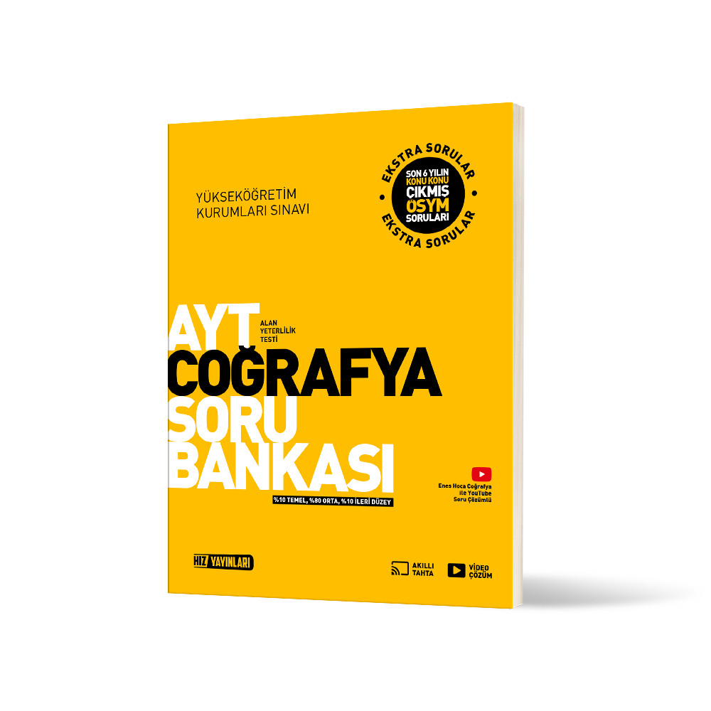 Hız Yayınları YKS AYT Coğrafya Soru Bankası - Hız Yayınları kitap kapağı