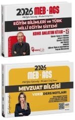 YENİ AGS - Hoca Kafası 2026 MEB-AGS Eğitim Bilimleri Konu + Mevzuat Bilgisi Video Ders Notları 2 li Set - Mevlüt Gündüz, Esra Özkan Karaoğlu  Hoca Kafası Yayınları