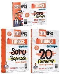 İndeks Akademi 2026 KPSS Türkçe Video Ders Notları + Soru Bankası + 20 Deneme 3 lü Set - Berk Ekici İndeks Akademi Yayıncılık