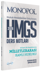 Monopol 2026 HMGS Milletlerarası Kamu Hukuku Ders Notları - Sezercan Bektaş, Görkem Kayacık Monopol Yayınları