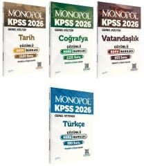 Monopol 2026 KPSS Tarih + Coğrafya + Vatandaşlık + Türkçe Soru Bankası 4 lü Set Monopol Yayınları