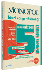 SÜPER FİYAT - Monopol 2024 İdari Yargı Hakimliği 5 Deneme Çözümlü Monopol Yayınları