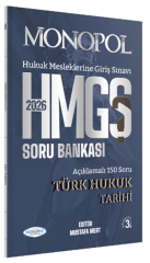 Monopol 2026 HMGS Türk Hukuk Tarihi Soru Bankası 3. Baskı - Mustafa Mert Monopol Yayınları