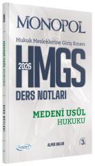 Monopol 2026 HMGS Medeni Usul Hukuku Ders Notları 3. Baskı - Alper Bulur Monopol Yayınları