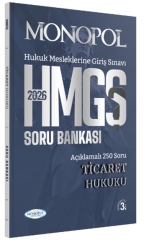 Monopol 2026 HMGS Ticaret Hukuku Soru Bankası 3. Baskı Monopol Yayınları