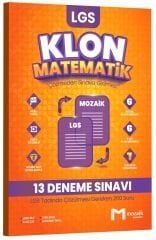 Mozaik 8. Sınıf LGS Matematik Klon 13 Deneme Çözümlü Mozaik Yayınları