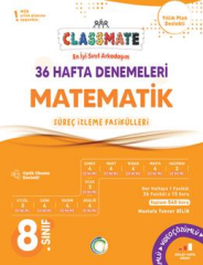 Okyanus 8. Sınıf Matematik Classmate 36 Hafta Denemeleri Çözümlü Okyanus Yayınları