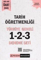 Pegem 2026 ÖABT MEB-AGS Tarih Öğretmenliği Türkiye Geneli 3 Deneme Çözümlü (1-2-3) Pegem Akademi Yayınları
