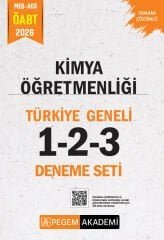 Pegem 2026 ÖABT MEB-AGS Kimya Öğretmenliği Türkiye Geneli 3 Deneme Çözümlü (1-2-3) Pegem Akademi Yayınları
