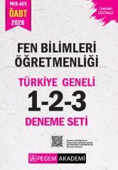 Pegem 2026 ÖABT MEB-AGS Fen Bilimleri Öğretmenliği Türkiye Geneli 3 Deneme Çözümlü (1-2-3) Pegem Akademi Yayınları