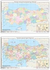 Ankara Yayıncılık Türkiye Mülki İdare Haritası Yazılabilir Silinebilir Ankara Yayıncılık