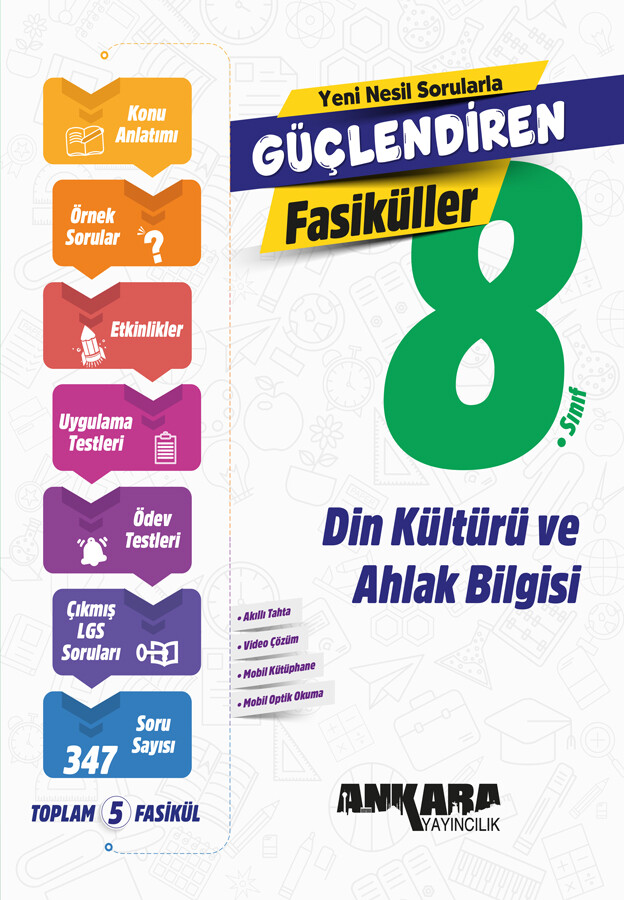 Ankara Yayıncılık 8. Sınıf Güçlendiren Din Kültürü ve Ahlak Bilgisi Fasiküller - Ankara Yayıncılık kitap kapağı