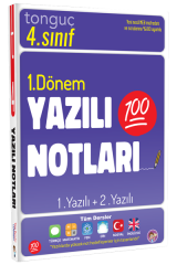 Tonguç  4. Sınıf Tüm Dersler 1. Dönem 1. Yazılı ve 2. Yazılı Notları Tonguç Akademi